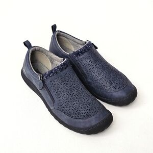 JBU by Jambu Avery Slip On Shoes Navy Perforated Comfort Zip 11M